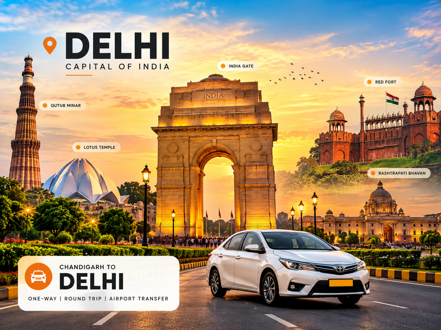 Delhi destination for Baba Taxi Service
